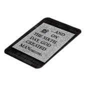 Originele versie van "Op de zesde dag" Manchester  Magneet (Linkerzijde)