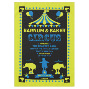 Originele Vintages geïnspireerd rond circus Art-ta Tafelkleed