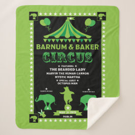 Originele Vintages geïnspireerd rond cirkelvormig  Sherpa Deken