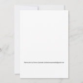 Originele vogel- en dogwood-kunst op blanco Kaart (Achterkant)