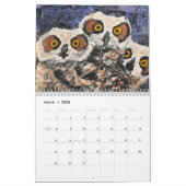 Originele vogelkunst 2024 kalender (Mar 2026)