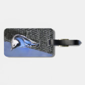 Originele vogelkunst schilderij van de witborstboo bagagelabel (Achterkant horizontaal)