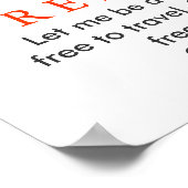 Originele Vrijheid Inspirerend Wolf Poster (Hoek)