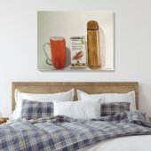 Originele Waterverf "Cinnamon Tea & Flask" Canvas Afdruk (Insitu (Slaapkamer))