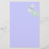 Originele Waterverf Dragonfly in blauw en groen Briefpapier (Voorkant)