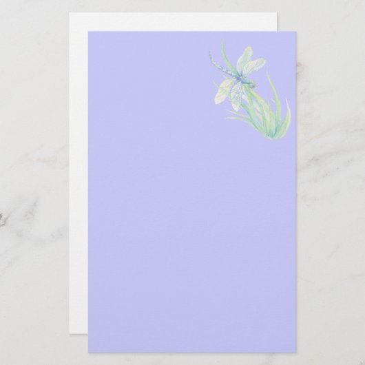 Originele Waterverf Dragonfly in blauw en groen Briefpapier (Voorkant / Achterkant)