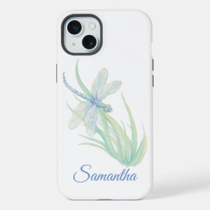Originele Waterverf Dragonfly in blauw en groen iPhone 15 Plus Case