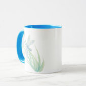 Originele Waterverf Dragonfly in blauw en groen Mok (Voorkant links)