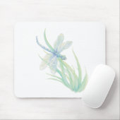 Originele Waterverf Dragonfly in blauw en groen Muismat (Met muis)