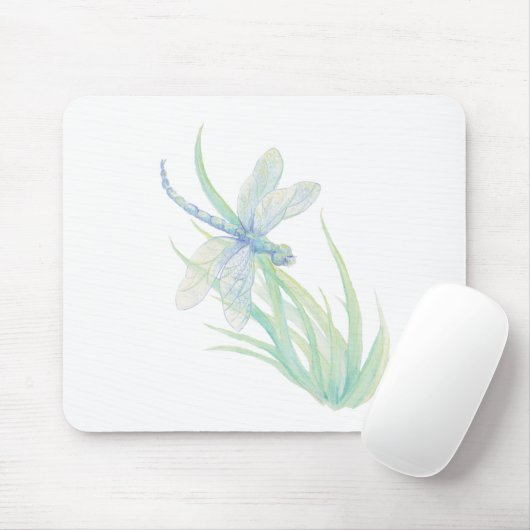Originele Waterverf Dragonfly in blauw en groen Muismat (Met muis)