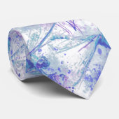 Originele Waterverf Dragonfly in Blue Mauve Natuur Stropdas (Opgerold)