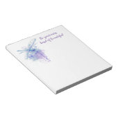Originele Waterverf Dragonfly in Blue Mauve Quote Notitieblok (Schuin)