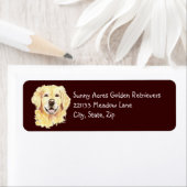 Originele Waterverf Golden Retriever, Dog Pet Etiket (Insitu)