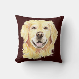 Originele Waterverf Golden Retriever, Dog Pet Kussen