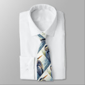 Originele Waterverf Grote Blauwe Heron Vogel Wildl Stropdas (Gebonden)