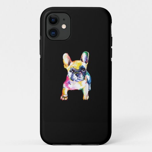 Originele Waterverf Hand French Bulldog Gift Case-Mate iPhone Case (Achterkant)