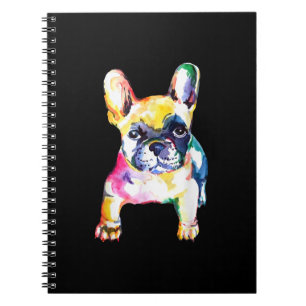 Originele Waterverf Hand French Bulldog Gift Notitieboek