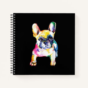 Originele Waterverf Hand French Bulldog Gift Notitieboek
