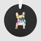 Originele Waterverf Hand French Bulldog Gift Ornament (voorkant)