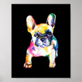 Originele Waterverf Hand French Bulldog Gift Poster (Voorkant)