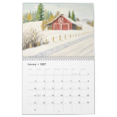 Originele waterverf kunst wandkalender kalender (Jan 2027)
