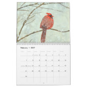Originele waterverf kunst wandkalender kalender (Feb 2027)
