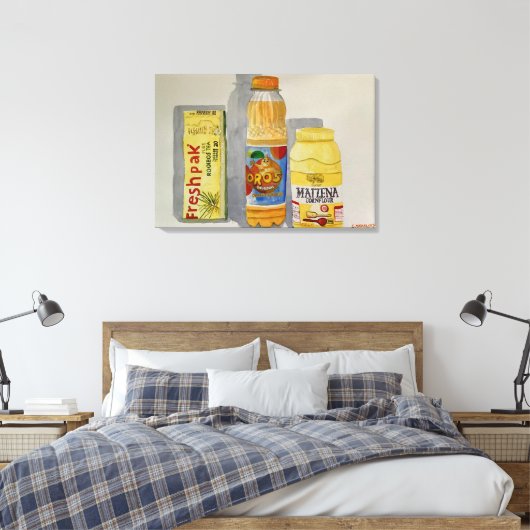 Originele Waterverf "Maizena, Oros & Freshpak" Canvas Afdruk (Insitu (Slaapkamer))