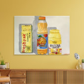 Originele Waterverf "Maizena, Oros & Freshpak" Canvas Afdruk (Insitu (Woonkamer))