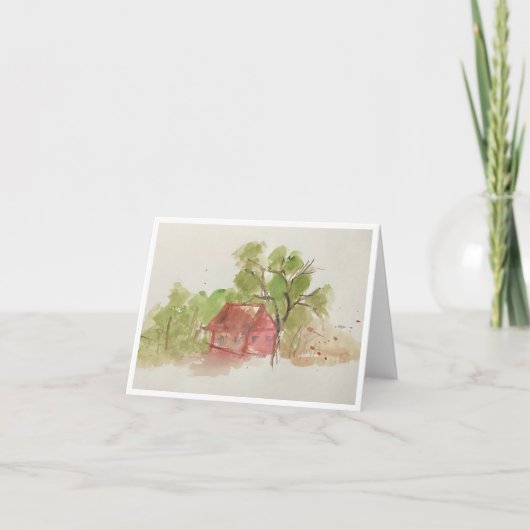 Originele Waterverf schets Kaart (Voorkant)