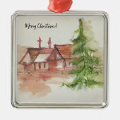 Originele waterverf schets metalen ornament (Voorkant)