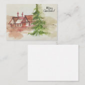 Originele waterverf schets notitiekaartje (Voorkant / Achterkant)