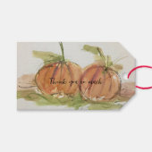 Originele waterverf sketch Pumpkin Cadeaulabel (Voorkant (Horizontaal))