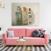 Originele Waterverf toiletartikelen Canvas Afdruk (Insitu (Woonkamer))