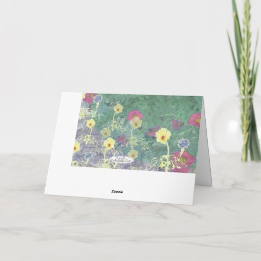 Originele Wildflower-kunst voor elke gelegenheid b Kaart (Achterkant)