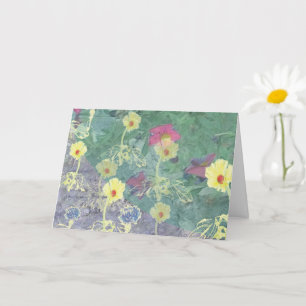 Originele Wildflower-kunst voor elke gelegenheid b Kaart
