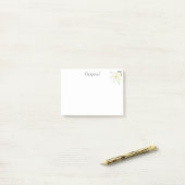 Originele witte amaryllisbloem op wit post-it® notes (Op bureau)