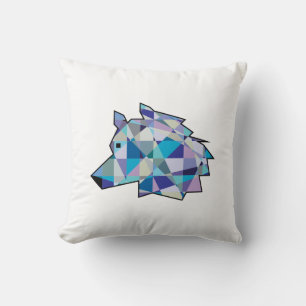 Originele Wolf Head grafische kunst Profiel Wolf Kussen