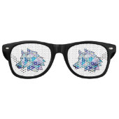 Originele Wolf Head grafische kunst | Profiel Wolf Retro Zonnebril (Voorkant)