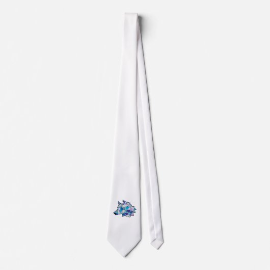 Originele Wolf Head grafische kunst | Profiel Wolf Stropdas (Voorkant)