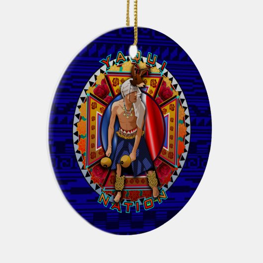 Originele Yaqui Nation Deer Dancer Keramisch Ornament (Rechts)
