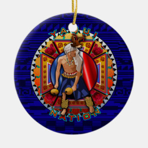 Originele Yaqui Nation Deer Dancer Keramisch Ornament