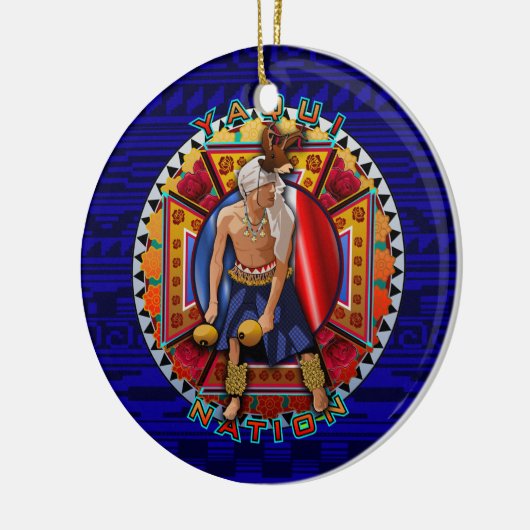 Originele Yaqui Nation Deer Dancer Keramisch Ornament (Links)