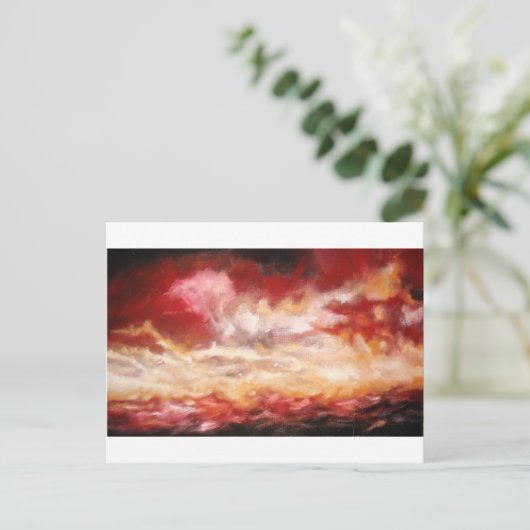 Originele zeegezicht schilderij - Landschap Art Pa Briefkaart (Staand voorkant)