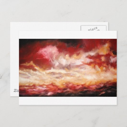 Originele zeegezicht schilderij - Landschap Art Pa Briefkaart (Voorkant / Achterkant)