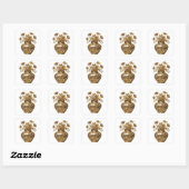 Originele zilveren abstracte gift sticker (Vel)