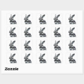 Originele Zilveren Abstracte Sticker (Vel)