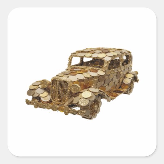 Originele Zilveren Gouden Auto Sticker (Voorkant)