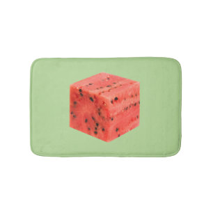 Originele, zoete, rode watermeloen keuken badmat