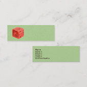 Originele, zoete, rode watermeloen keuken mini visitekaartje (Voorkant / Achterkant)