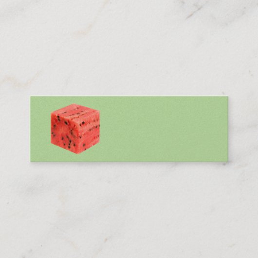 Originele, zoete, rode watermeloen keuken mini visitekaartje (Voorkant)